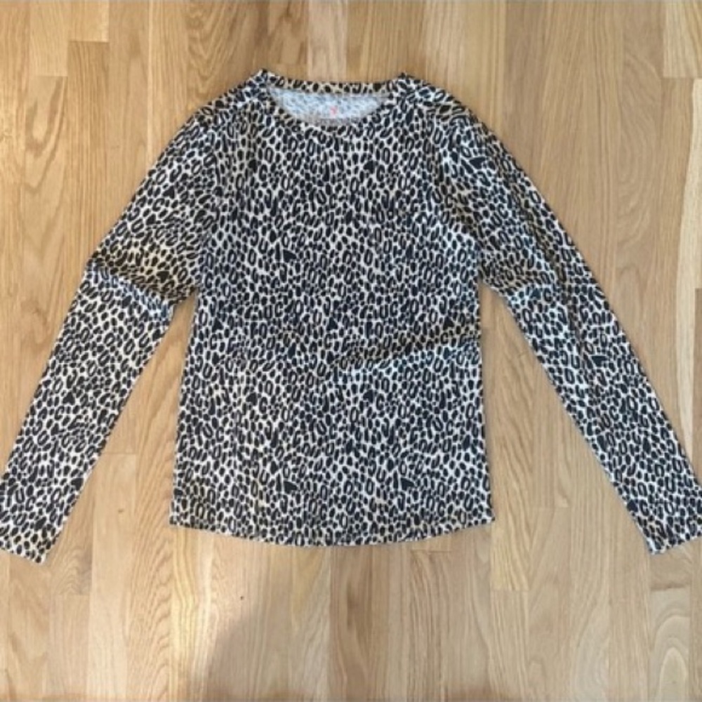 Crewcuts Long Sleeve T Shirt Leopard Print Size XL (12-14) NWT